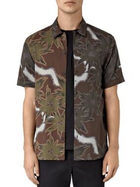 AllSaints Zapata Slim Fit Button Down Shirt